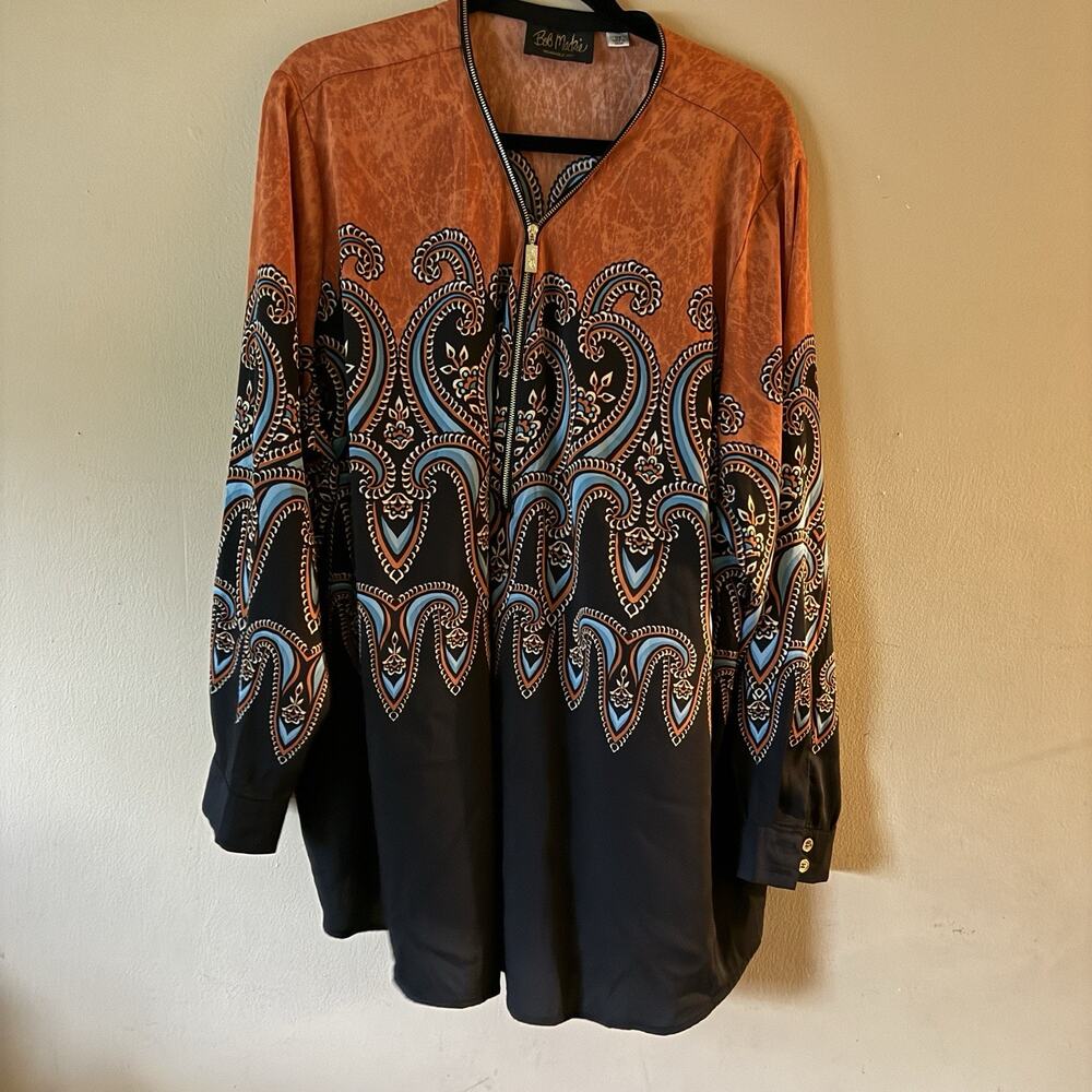 Art Teacher Chic Bohemian Maximalism 70s Retro Glam Layering Blouse 3X